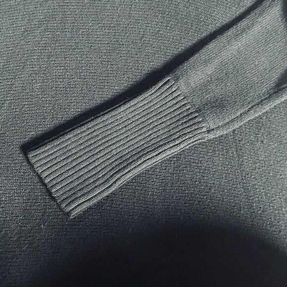 Chico’s Black Heavy Knit Mock Neck Sweater Size 1 - Picture 7 of 9